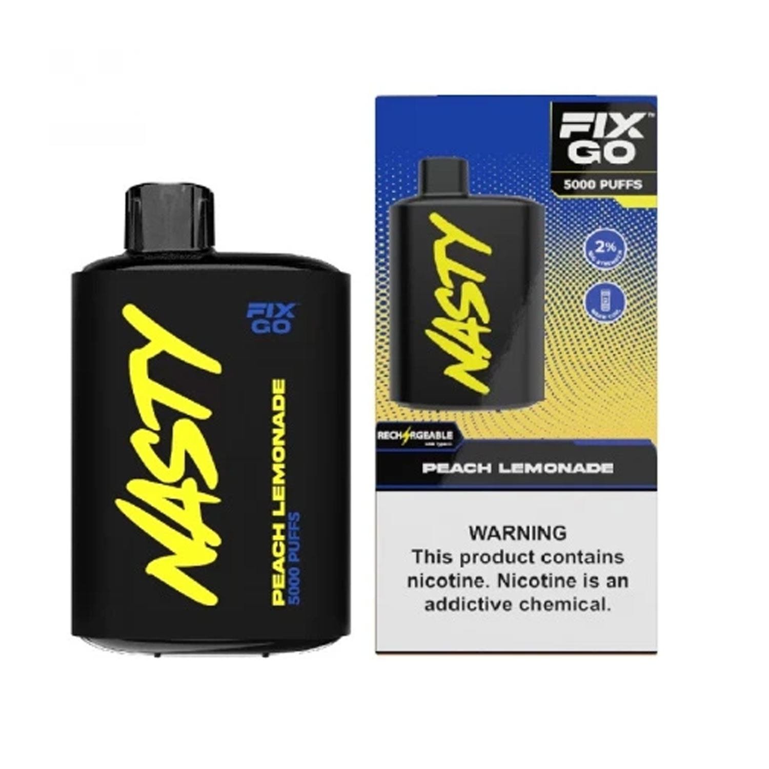 Nasty Fix GO Peach lemonade 5000 Puff